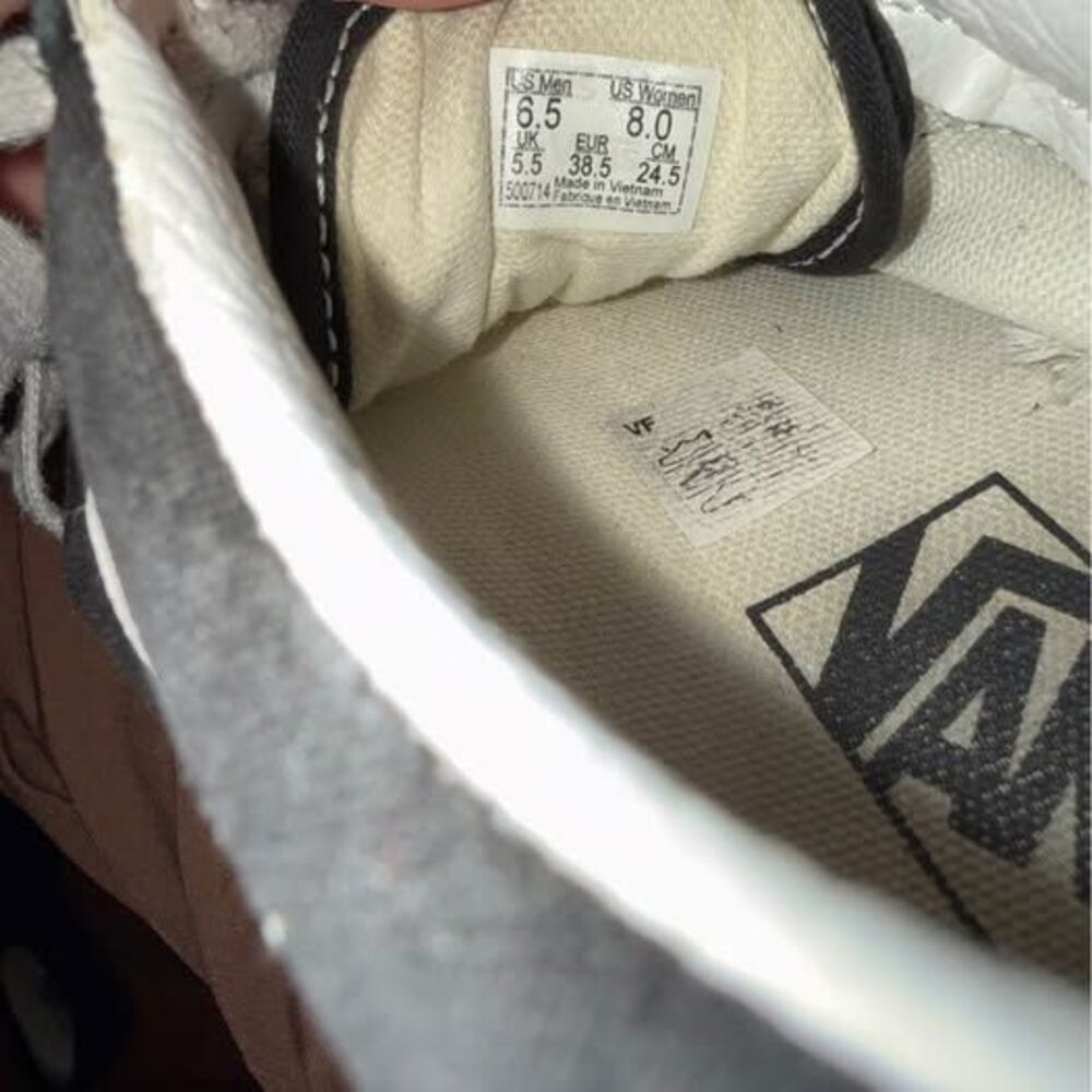 Womens 8 Vans Old Skool Stacked Black & White Platform Shoes - Picture 5 of 5